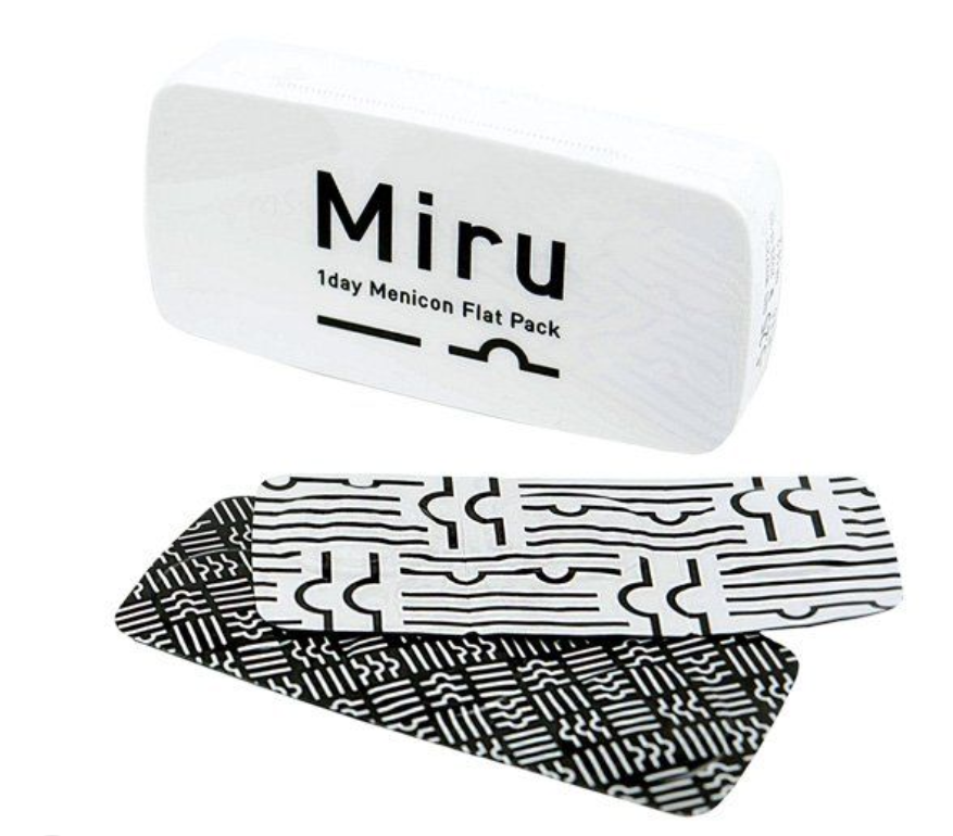 Miru 1day Flat Pack Menicon Линзы контактные однодневные мягкие, BC=8.6 d=14.2, D(-7.00), 30 шт.