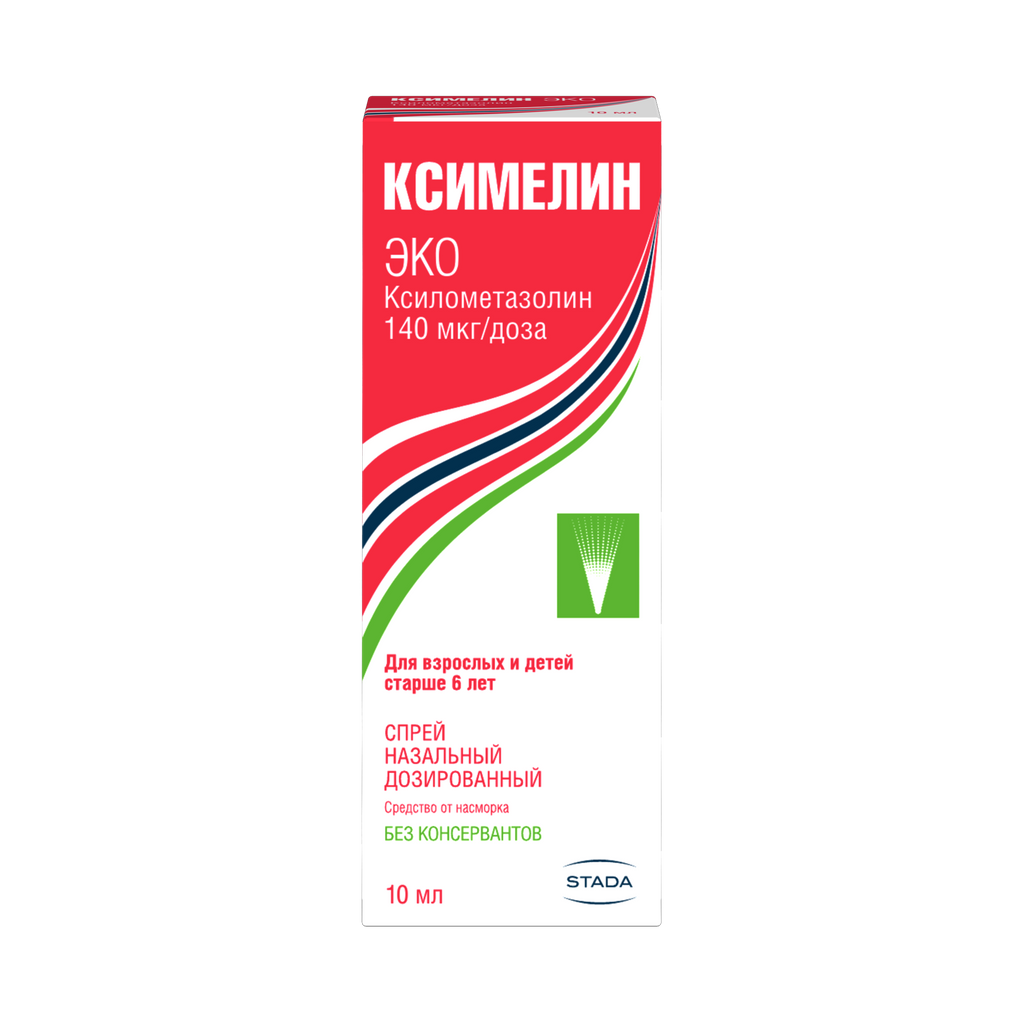 фото упаковки Ксимелин Эко, 140 мкг/доза, спрей назальный дозированный, 10 мл, 1 шт. фото упаковки Ксимелин Эко