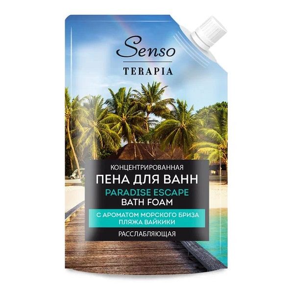 фото упаковки SensoTerapia Пена для ванн концентрированная расслабляющая Paradise escape