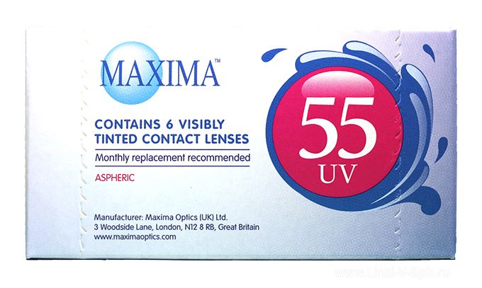 фото упаковки Maxima 55 UV Контактные линзы плановой замены