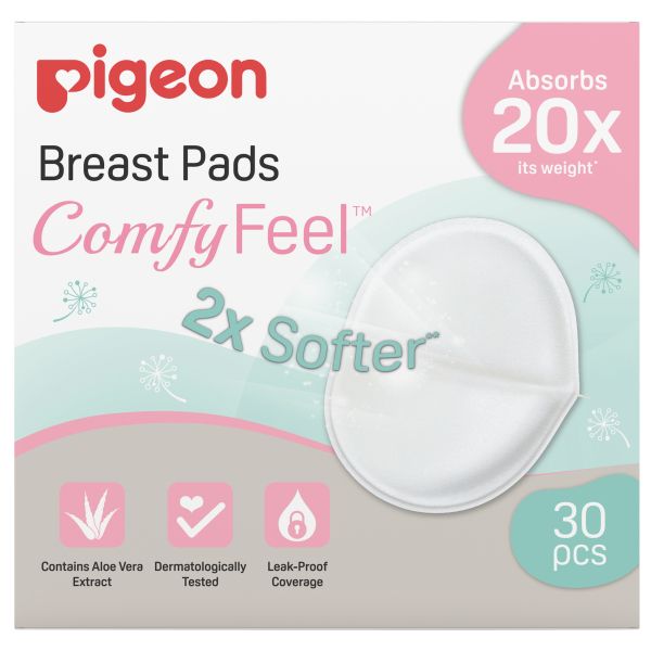 фото упаковки Pigeon Comfy Feel Breast Pads Вкладыши для бюстгралтера с алоэ
