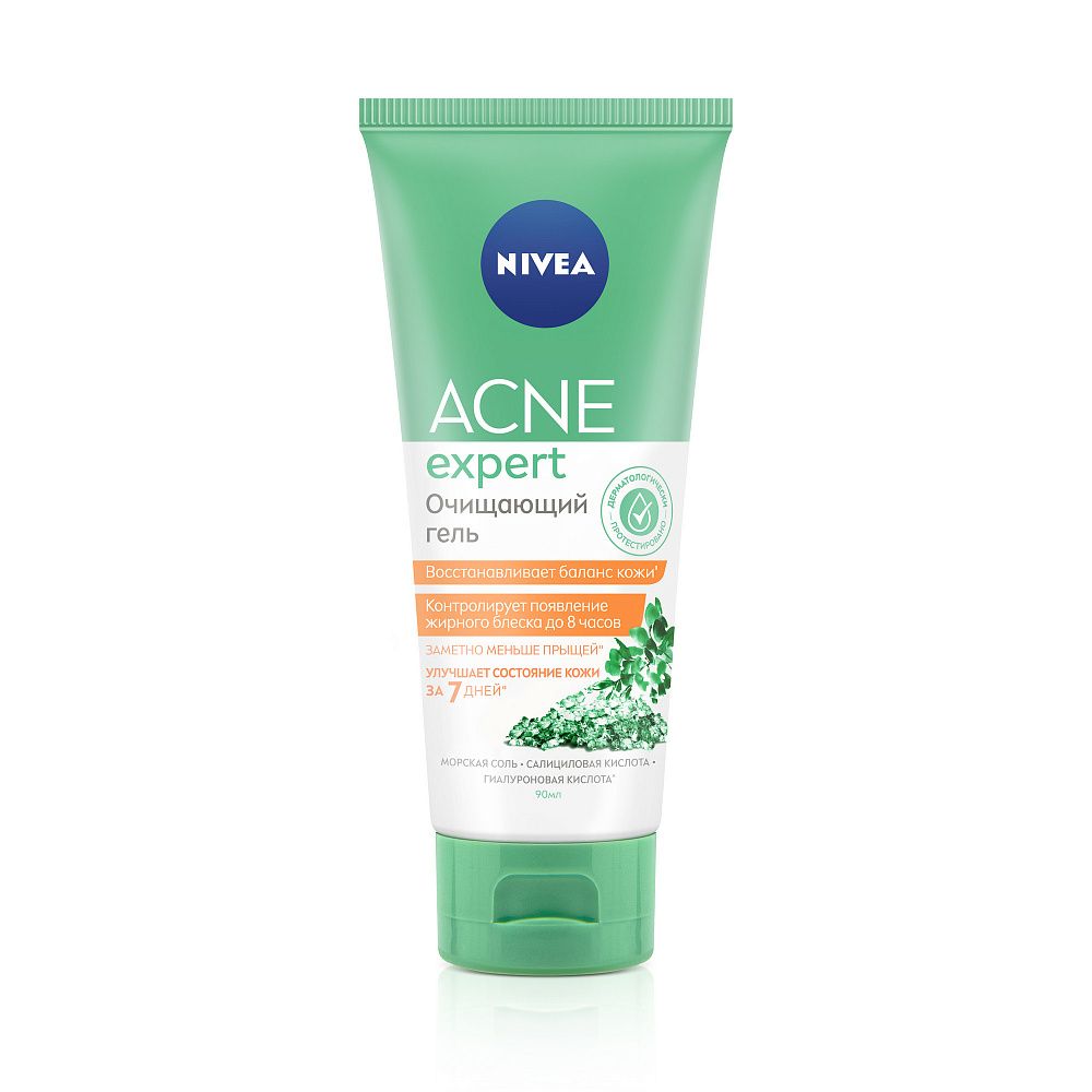 фото упаковки Nivea Гель для лица очищающий Acne Expert