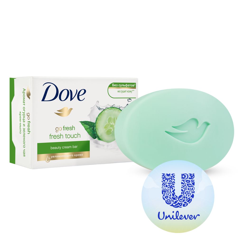 Dove Крем-мыло Прикосновение свежести, мыло, 135 г, 1 шт.