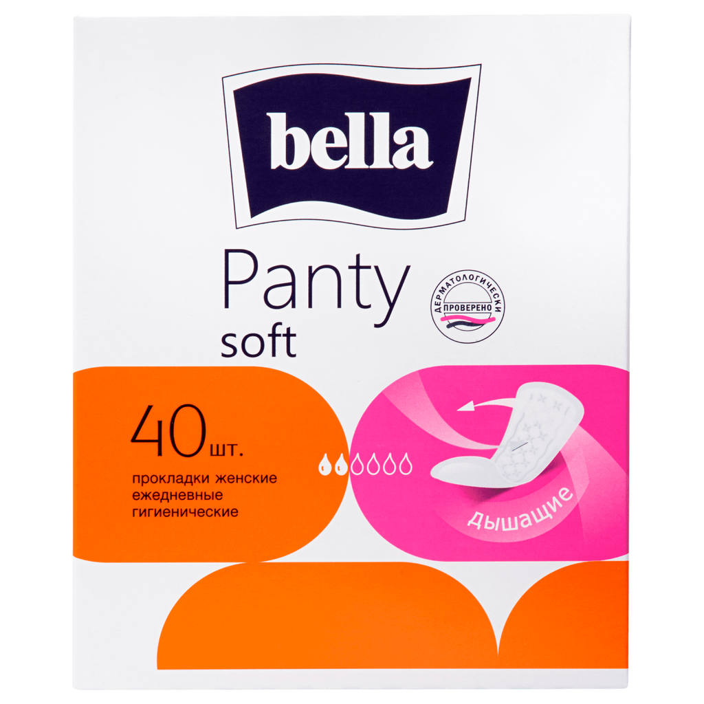 фото упаковки Bella Panty Soft прокладки ежедневные, прокладки гигиенические, 40 шт. фото упаковки Bella Panty Soft прокладки ежедневные