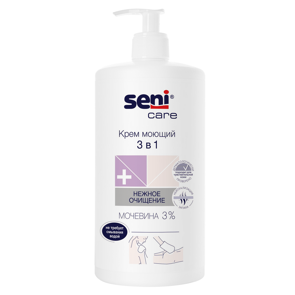 фото упаковки Seni care крем для тела моющий 3в1