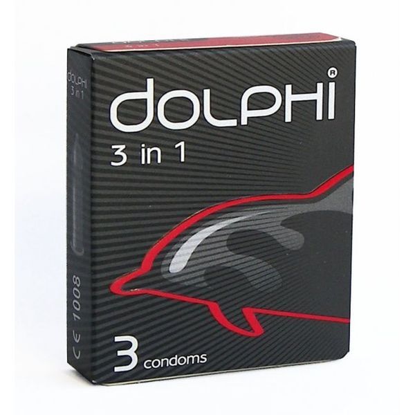 фото упаковки Dolphi Презервативы латексные 3 в 1
