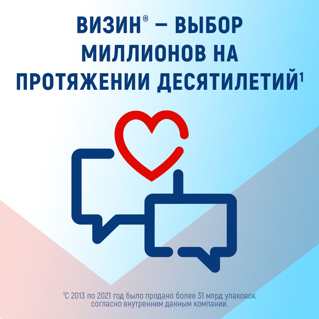 Визин комфорт, 0.05%, капли глазные, 15 мл, 1 шт.