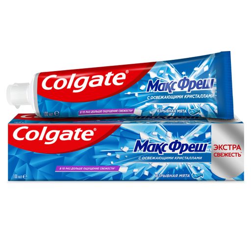 Colgate Макс Фреш Взрывная мята зубная паста, паста зубная, 100 мл, 1 шт.