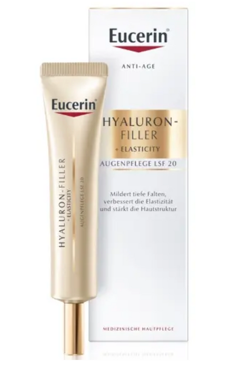 Eucerin Hyaluron-Filler крем для кожи вокруг глаз антивозрастной, SPF20, крем для области вокруг глаз, 15 мл, 1 шт.