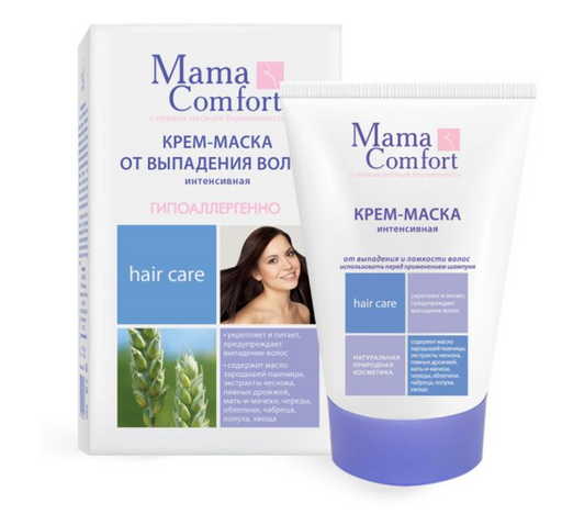 Mama Comfort Крем-маска интенсивная с витаминами и пребиотиком, крем, от выпадения и ломкости волос, 100 мл, 1 шт.