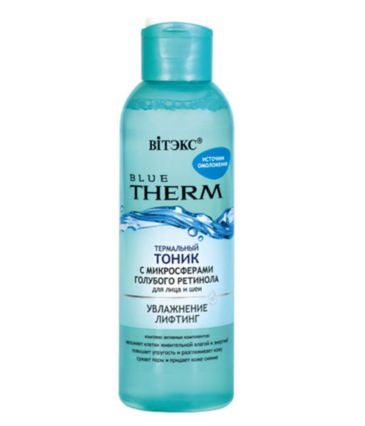 Витэкс Blue therm Термальный тоник для лица и шеи, тоник для лица, с микросферами голубого ретинола, 150 мл, 1 шт.