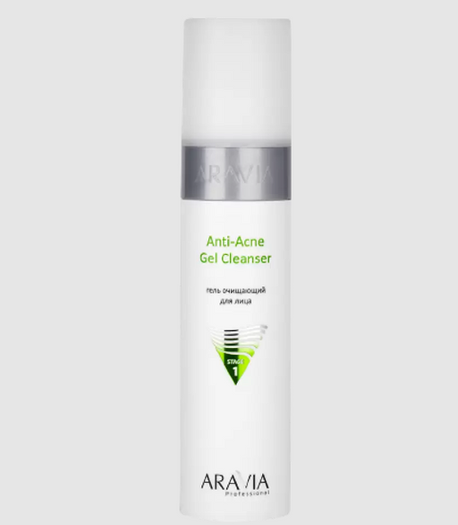 Aravia Professional Anti-Acne Гель очищающий, гель для лица, для жирной и проблемной кожи, 250 мл, 1 шт.