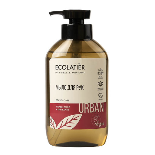 Ecolatier Urban Жидкое мыло для рук, Ягоды асаи и Танжерин, 400 мл, 1 шт.