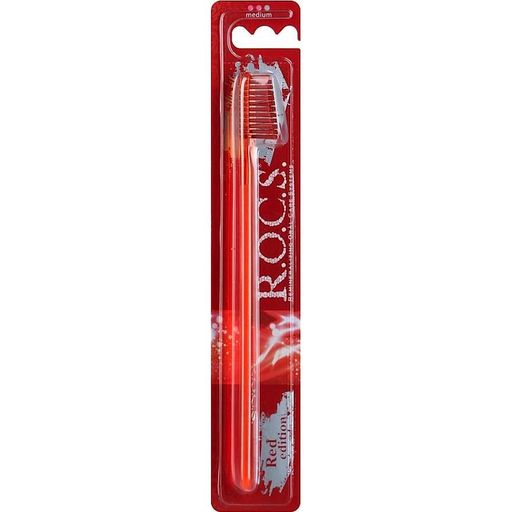 ROCS Red Edition Зубная щетка, щетка зубная, medium, 1 шт.