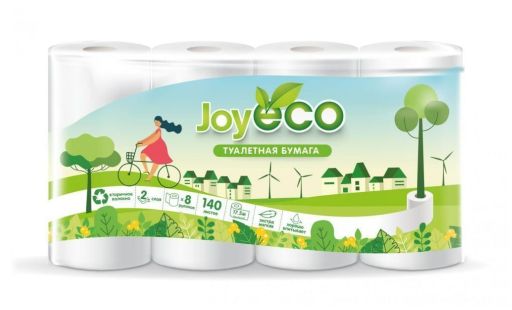 Joy Eco Бумага туалетная двухслойная с перфорацией и тиснением, 8 шт.