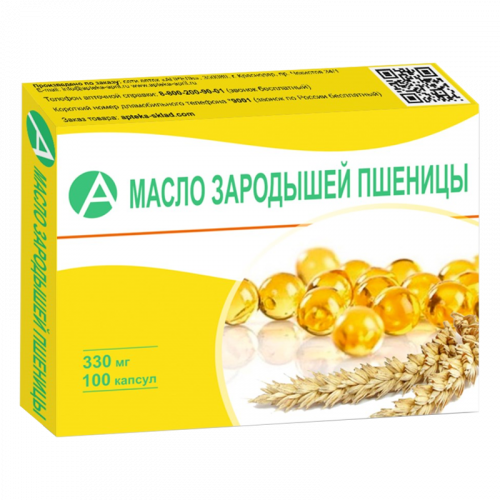 Масло зародышей пшеницы (БАД), 330 мг, капсулы, 100 шт.