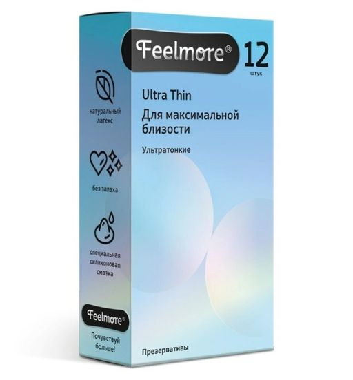 Feelmore Презервативы ультратонкие, презерватив, 12 шт.