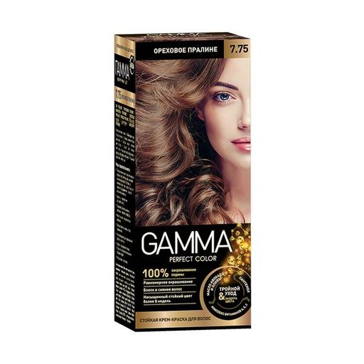 Gamma Perfect Color Крем-краска для волос, краска для волос, тон 7.75 Ореховое пралине, 1 шт.
