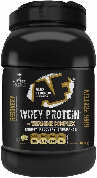 Алекс Федоров Протеин Whey Protein, порошок для приготовления напитка, ваниль, 900 г, 1 шт.