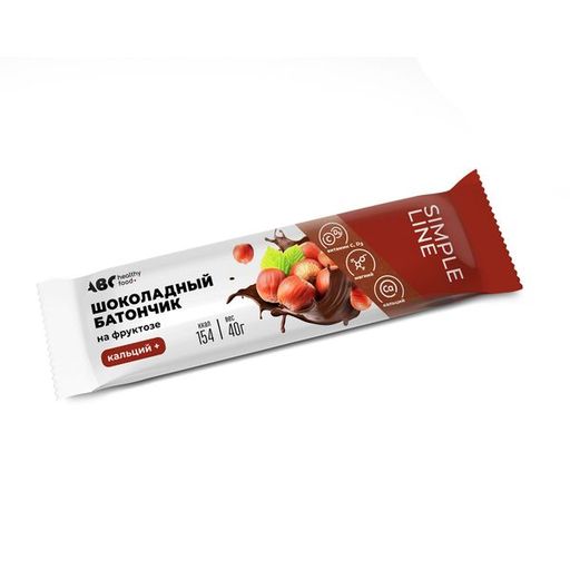 ABC Healthy Food Батончик Витаген Кальций, на фруктозе, шоколадный, 40 г, 1 шт.
