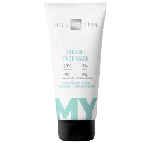 Love my skin Маска для лица глиняная, себорирующая, 75 мл, 1 шт.