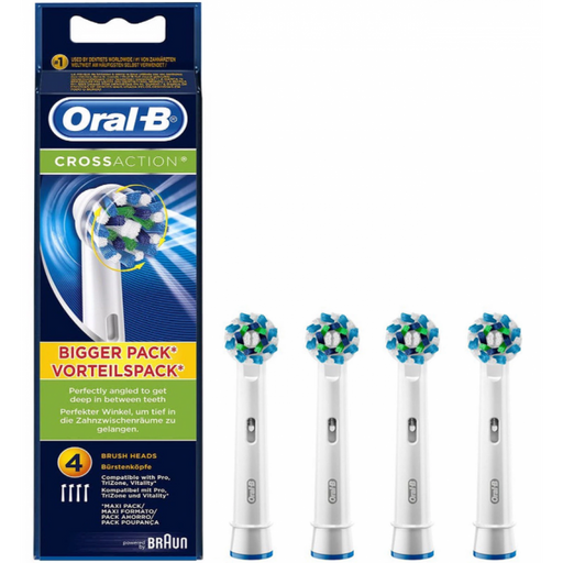 Насадки для электрической зубной щетки Oral-B Cross Action, в ассортименте, 4 шт.