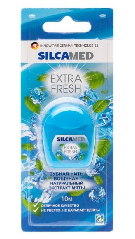 SilcaMed Нить зубная Extra Fresh, 10 м, нить зубная, 1 шт.