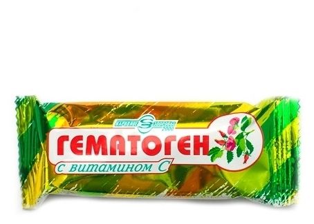 Гематоген Народный с витамином С, плитка, 35 г, 1 шт.