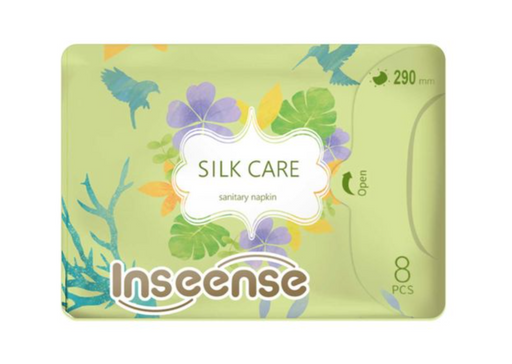 Inseense Silk Care Прокладки гигиенические ночные, 290 мм, 5 капель, прокладки гигиенические, 8 шт.